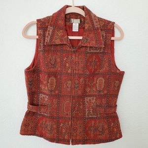 THE TERRITORY AHEAD Red Tapestry Vest
